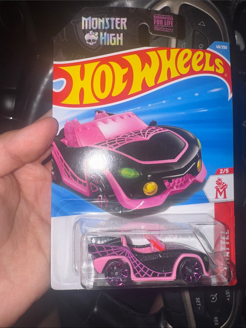 Monster High Pink & Black Convertible Toy Car